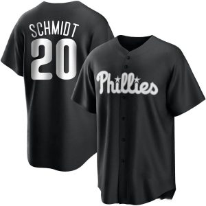 mike schmidt youth replica philadelphia phillies blackwhite jersey 1000 2785.jpg