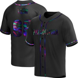 pedro leon mens replica philadelphia phillies black holographic alternate jersey 1000 15669.jpg