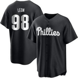 pedro leon youth replica philadelphia phillies blackwhite jersey 1000 15679.jpg
