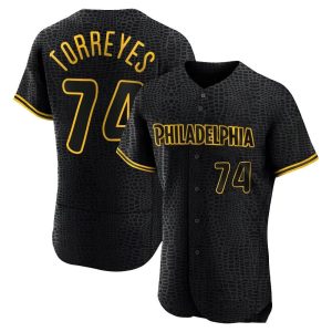 ronald torreyes mens authentic philadelphia phillies black snake skin city jersey 1000 7382.jpg